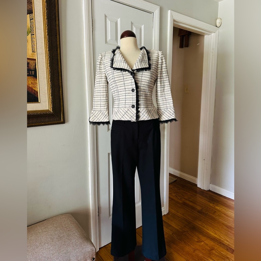 St John Collection Solid Black Straight Cut Pants… - image 2